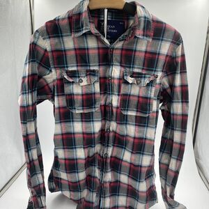 American Eagle Outfitters Button Up Shirt Mens Sz S Plaid Light Weight Collared
